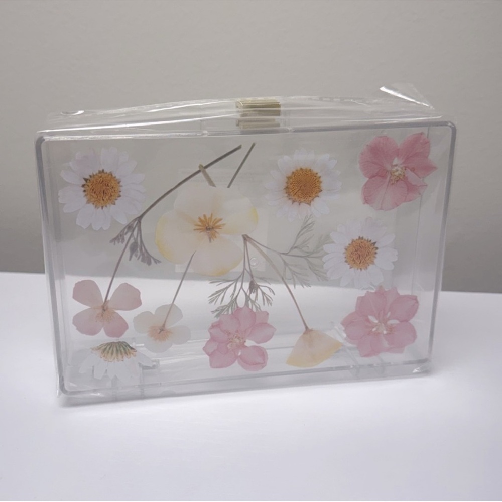 3 for $15 SALE Target Bullseye Floral Acrylic Suitcase Shaped Box with Handle - Picture 4 of 6
